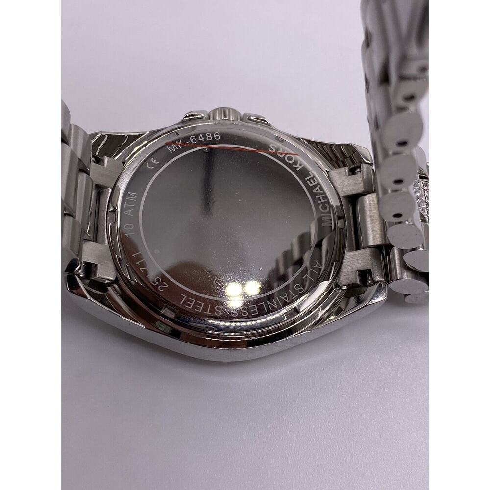 Michael Kors MK6486 MK Logo Dial Analog Sliver Quartz Women's Watch - Picture 4 of 10